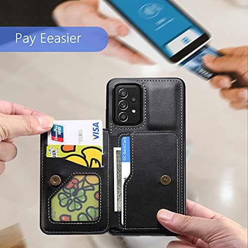 LINYUNE Galaxy S23 Ultra torbica za novčanik sa futrolom za kreditnu karticu [4 kartice] [funkcija montiranja Na automobil], PU kožna