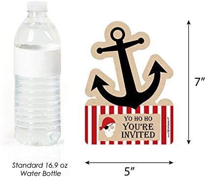 Čuvajte se pirata - oblikovanih poziva za popunjavanje - Piratski rođendanski pozivnice sa kovertama - set od 12