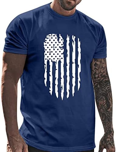 ZDFER muška dana za nezavisnost 4. jula Košulje kratkih rukava Američka zastava Ispiši ljetnu casual crewneck tee vrhovi