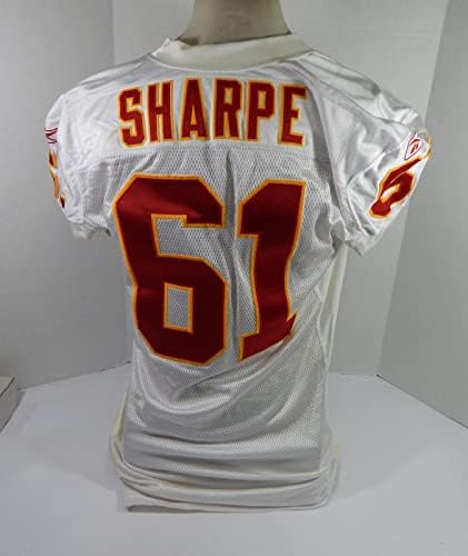 2005 Kansas Chiefs Chiefs Montique Sharpe 61 Igra Izdana bijeli dres 50 DP34412 - Neintred NFL igra Rabljeni dresovi