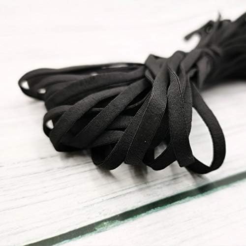 SELCRAFT 1-100m 5mm Crna elastična traka goma elastica gumeni užad elastična traka DIY Odjeća Craft Elastique Couture za masku costura-5mm