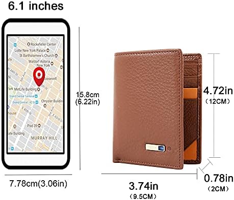Pozicija novčanika za praćenje Bluetooth uređaja GPS lokacija rekord muški novčanici od goveđe kože