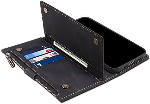 Telefon zaštitni Flip Case novčanik slučaj Kompatibilan sa OnePlus Nord N200 5G, Patentni zatvarač slučaj sa RFID Blokiranje držač