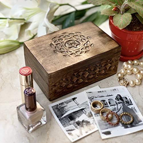Veliki rođendanski ideji ručno izrađeni drveni drveni nakit kutija blaga nakit Organizator čuva kutiju blaga prsa na prsima držač