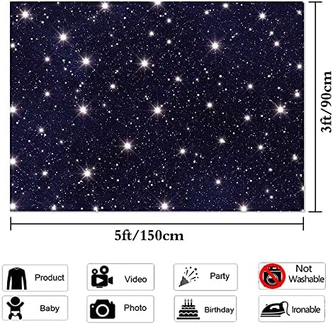 Yongqian Night Sky Star Backdrops Univerzum svemirska tema Zvjezdana fotografija pozadina 60 x 36 Galaxy Stars djeca dječak 1st Rođendanska