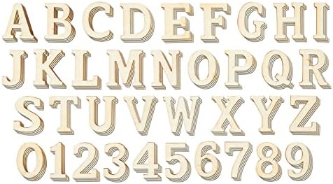 Juvale 144 komada mala drvena Abeceda slova i brojevi za DIY zanate, 1-inčni Abeceda za uređenje doma