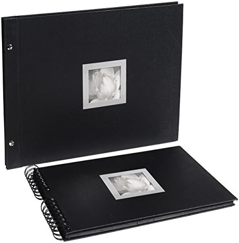 Exacompta - Ref 16944E - Ceremonija 'Vjenčani foto album - 370 x 290mm u veličini, 40 crnih stranica, drži do otprilike 160 fotografija - crni prozor