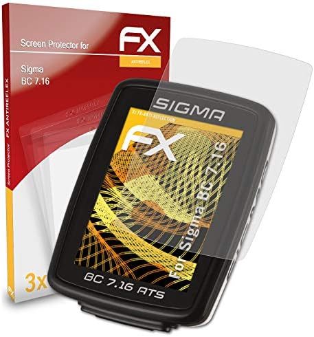 Atfolix zaštitnik ekrana kompatibilan sa Sigma BC 7.16 folijom za zaštitu ekrana, Antirefleksnom i FX zaštitnom folijom koja apsorbuje udarce