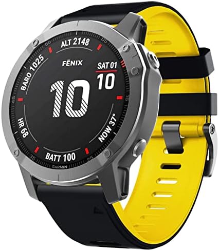 Dfamin 26mm 22mm silikonska narukvica za brzo oslobađanje za Garmin Fenix 7 7x 6X 6X Pro 5x 3 3HR Easyfit traka za sat za Garmin Fenix