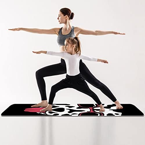 Pas Dalmatinske naočare Extra Thick Yoga Mat - Eco Friendly Non-slip Exercise & podloga za fitnes podloga za vježbanje za sve vrste joge, pilatesa i vježbi na podu 72x24in