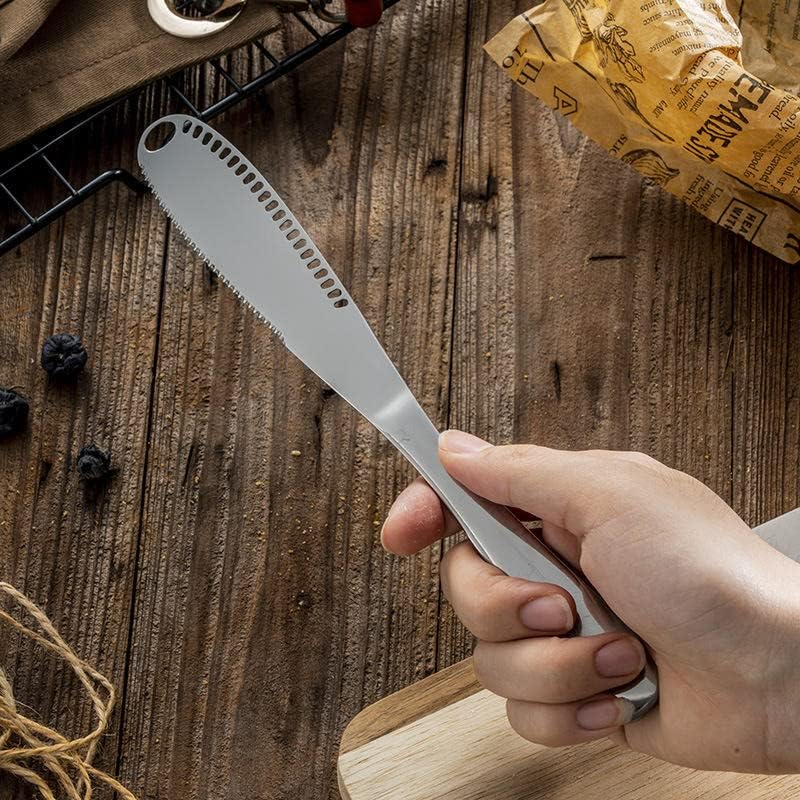 Kuhinjski nož za širenje putera od nerđajućeg čelika Gadget Curler Slicer aplikator multifunkcionalni sa nazubljenim ivicama - nož