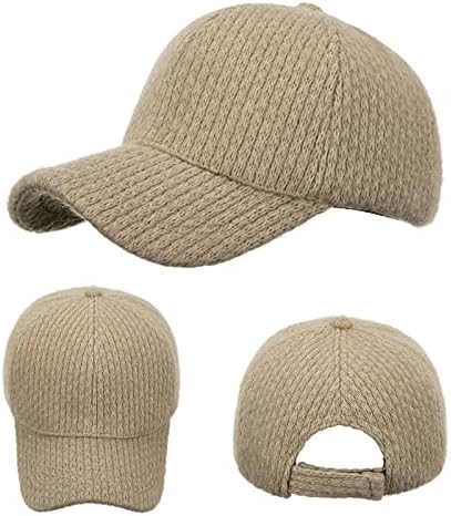 KEUSN ženski zimski šešir Moda Žene Muškarci Sport jednobojna boja toplo pletenje zimska bejzbol kapa na plaži Hip Hop šešir šešir