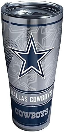 Tervis Triple zid NFL Dallas Cowboys Edge izolovana Tumbler Cup drži pića hladno & vruće, 30oz, Nerđajući čelik