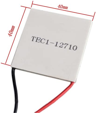 Welliestr 5 Pack TEC1-12710 Termoelektrični hladnjak za hlađenje 16MMx40mm hlađenje peltier ploče za poluvodičur termoelektrična generacija