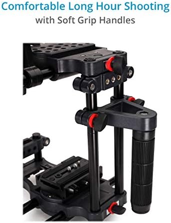 Filmcity Power Video Kamera kavez za DSLR / DSLM kamere. Ergonomski & amp; sigurnu podršku, podesive ručke za držanje. Brzo montiranje, više dodatnih niti, 1/4-20 & 3/8-16 navoji za stativ