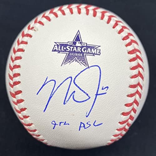Mike Trout 9th ASG potpisan 2021 All Star Game Logo Baseball MLB Hologram Holo - AUTOGREMENT BASEBALLS