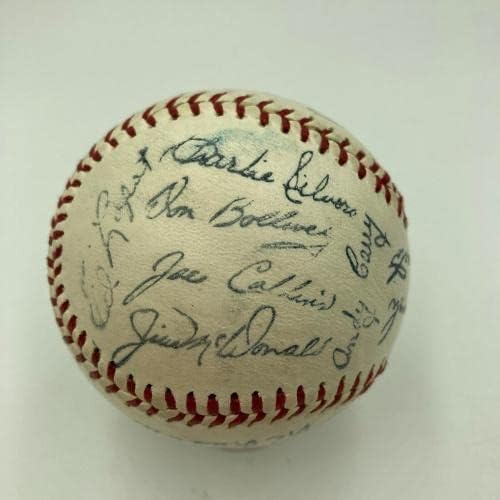 1950-ih New York Yankees Facsimile tim potpisao je vintage bejzbol Mickey Mantle - autogramirani bejzbol