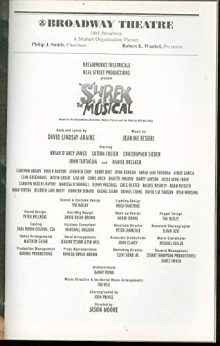 Shrek mjuzikl, Broadway plakat + Brian d'arcy James, Sutton Foster, Christopher Sieber, John Tartaglia, Daniel Breaker