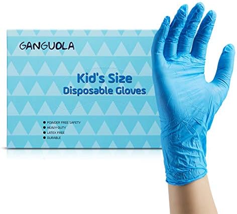 GANGUOLA višenamjenske jednokratne nitrilne rukavice za djecu od 5-12 godina, bez pudera, bez lateksa, teksturirani prst, Zanatstvo, farbanje, Baštovanstvo, kuvanje, čišćenje