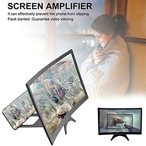 ZCMEB 12-inčni zakrivljeni ekran za mobilni telefon Amplifier Amplifier 3D video nosač za povećalo za mobilni telefon sklopivi držač