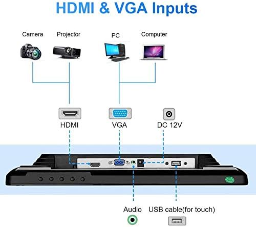 12-inčni kapacitivni Multi-Touch POS TFT LED ekran osetljiv na dodir, pravi ravni bešavni dizajn sa podesivim postoljem za maloprodajni