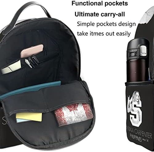 Vvedik Sabrina Carpenter Travel Laptop ruksak multifunkcionalna modna torba Veliki Kapacitet Uredske torbe za muškarce i žene