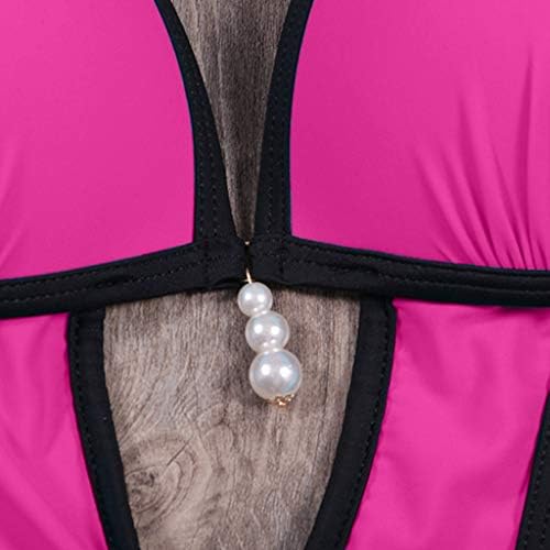 yoyorule kupaći kostimi žene čvrste perle zavoj podstavljeni sklekovi kupaći kostim bikini kupaći kostim