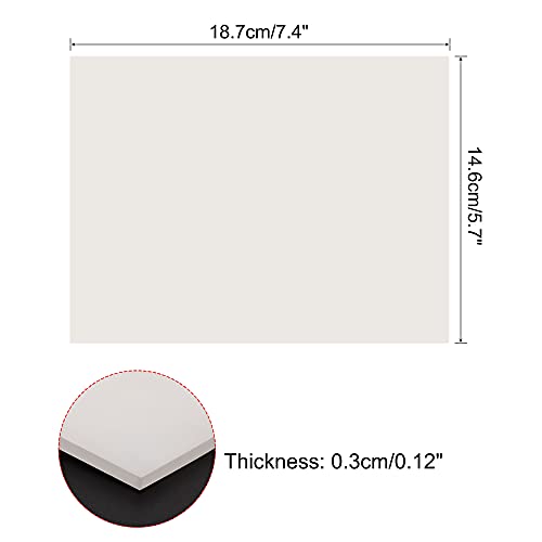 MECCANIXITY silikonska gumena prostirka sa ljepilom 14, 6x18, 7cm / 5, 7x7, 4inch Bijela gumena podloga za zaptivnu traku protiv klizanja