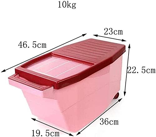 YAIRMIS kanta za zrno kutija za pirinač kontejner za skladištenje kantina dvostruki poklopac Pink Flip kanta za pirinač na stolu kapacitet