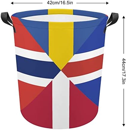 Nordijska Zastava Sklopiva Korpa Za Pranje Veša Ostava Za Veš Velika Korpa Za Organizatore Igračaka