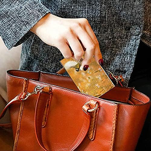Predivan držač vizitkarte žute ptice za žene i muškarce torbica za držač vizitkarte sa kožnim imenom lična karta kreditne kartice