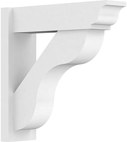 Ekena Millwork outp07x24x24car01 Carmel Architectural Crta PVC Outlooker sa tradicionalnim krajevima, 7 W x 24 D x 24 H, bijeli