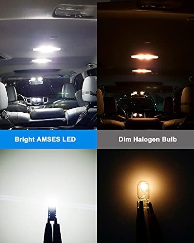 AMSES 194 LED žarulja, 6000k bijela 168 2825 T10 W5W 3030 Chipset LED zamjenske sijalice za 12V 24V automobilsku unutrašnjost kupola
