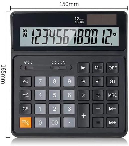 LDCHNH radne površine Kalkulator financijski računovodstvo Office Solarni kalkulator 12-znamenkasti krupni ekran Dual Ponovni kalkulator