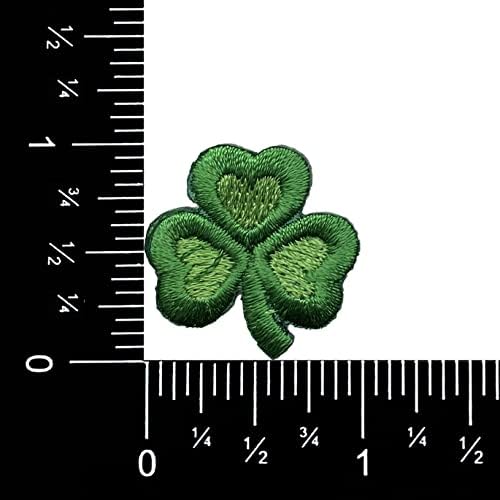 1 inč - mala irska shamrock - list djeteline / trefoil - vezeno željezo na zakrpi