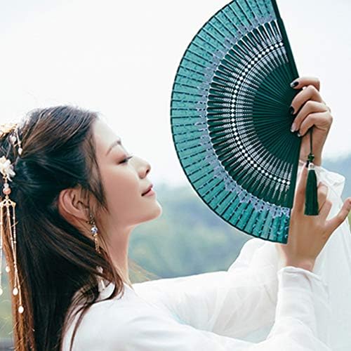 Toyvian 1pc šuplje rezbareni bambusov ručni sklopivi ventilator za ples ručni ventilator retro ventilatora