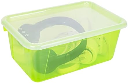 Storex Small Cubby Bins - plastični kontejneri za skladištenje za učionicu sa poklopcem koji se ne zatvara, 12,2 x 7,8 x 5,1 inča,