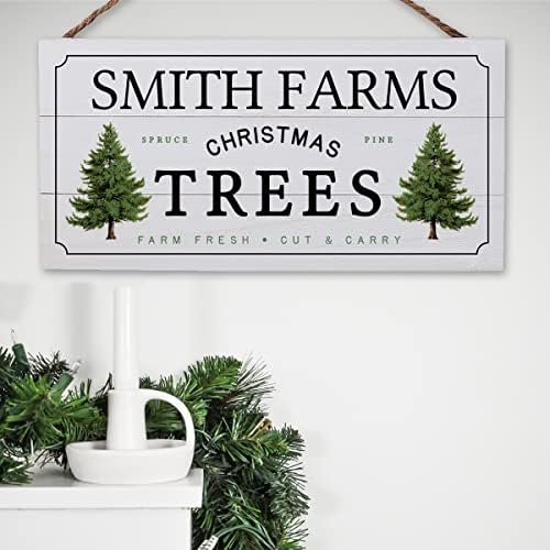 Personalizovano božićno stablo na farmi za odmor za odmor Dekor - po mjeri s po mjeri drvena PLANK rustikalna seoska kockica