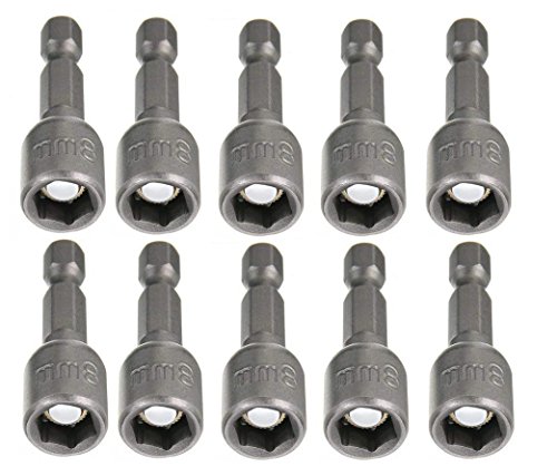 Hex magnetna snaga 8mm 5/16 Adapter za utičnicu set matica za svrdlo 1/4 inča Hex za električne alate, 10 komada