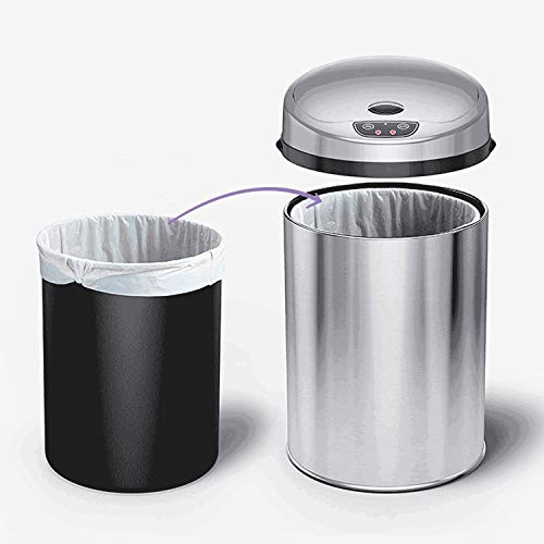Zyjbm Smart indukcijsko kamenska kanta za smeće u obliku bubnjeva, kantu za smeće sa poklopcem od nehrđajućeg čelika Kan za smeće