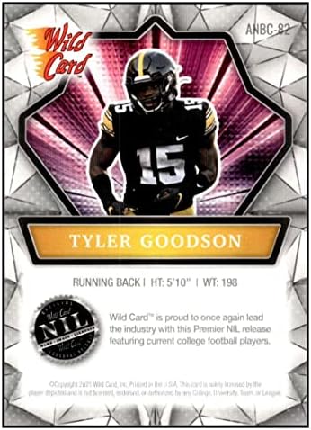 Tyler GoodsOn RC 2021 Wild Card Aluminacija Nil Rookie 82 Steelers NM + -MT + NFL Fudbal