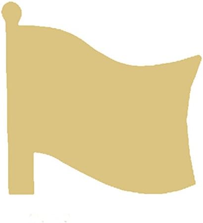 Izrez za zastavu nedovršeno drvo za odmor Patriotska vješalica za vrata MDF oblik platna stil 3