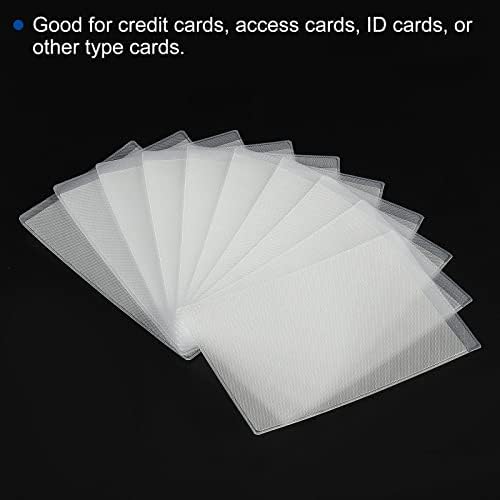Patikil PVC Soft Credit Card sa rukavima, 50 pakovanja Kratki otvor za zaštitni držač za ličnu kartu, bijeli