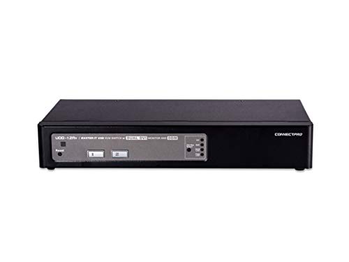 ConnectPRO Master-IT UDD-12A-PLUS-KIT-10-KVM/Audio prekidač sa kablovima 10' - 2 porta - Desktop, Crna