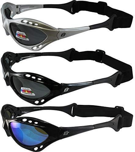 3 para ptica modrhawk Polarizirane sunčane naočale za vode za skijanje Jet Ski surfanje kajakom 1 crno-srebrni okviri W / Dimni sočiva