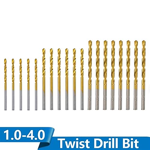 Set burgija za uvijanje titanijumskog premaza 1,0 mm-4,0 mm Set burgija visoke Čelične snage za bušenje alata za obradu drveta 50