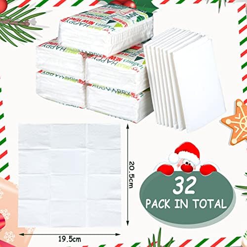 32 paket Holiday Sretan Božić džep tkiva lica Božić Travel veličina tkiva Bulk u 2 dizajna Božić tkiva lica mali džep paketa za Božić