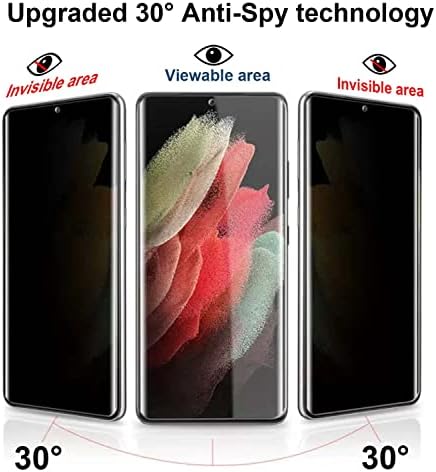 [2 Pakovanje] Zaštita ekrana za privatnost za Samsung Galaxy S22 Ultra 5G kaljeno staklo od 6,8 inča, Anti-špijun, bez mjehurića,