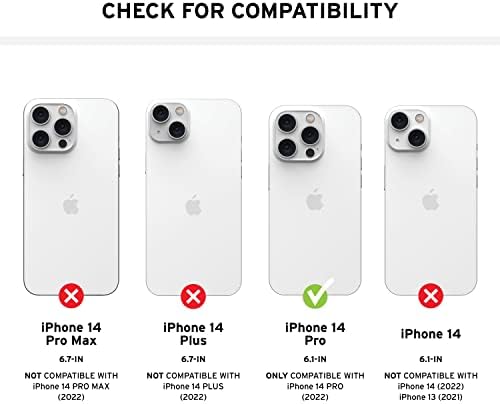URBAN ARMOR GEAR UAG iPhone 14 Pro Case 6.1 Pathfinder White-kompatibilan sa MagSafe zaštitni poklopac & amp; 6.1 Premium kaljeno staklo štit zaštitnik ekrana paket set