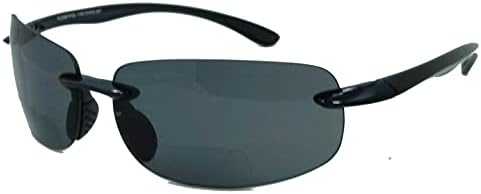 U stilu oči Lovin Mawi omotajte oko Bifokalnih sunčanih naočara, naočara za čitanje bez okvira sa UV zaštitom - polarizirano sočivo-crno-2.25